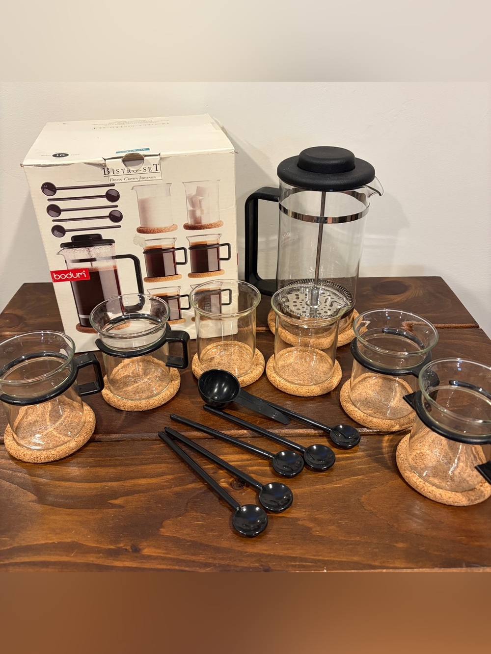 Vintage 12pc Bodum French Press Coffee Bistro Set Designed by Carsten Jorgenson